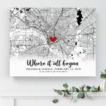 Personalized Map Print: Our Love Story