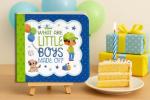 Personalized "What Are Little Boys Made Of" Card Book