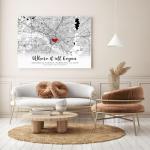 Personalized Map Print: Our Love Story