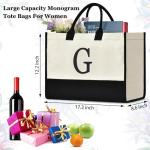 Personalized Initial Canvas Tote Bag for Any Occasion