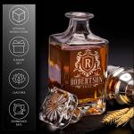 Custom Whiskey Decanter Set with Personalized Glasses