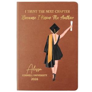 Personalized Graduation Leather Journal for Her