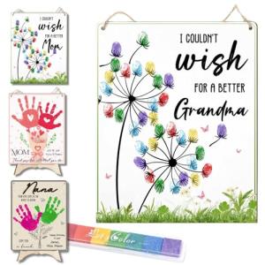 Personalized Dandelion Fingerprint Art for Grandma