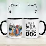 Custom Dog Mom Mug - 90 Breeds & Quotes