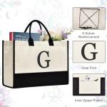 Personalized Initial Canvas Tote Bag for Any Occasion