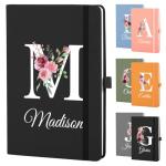 Personalized A5 Linen Journal with Name & Initial