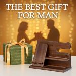 Wood Phone Docking Station - Perfect Gift for Men