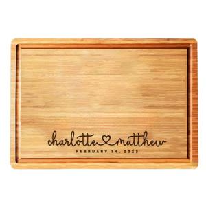 Personalized Wood Engraved Cutting Board - Valentines Day Gifts for Her - Unique Present for Wedding, Anniversary, Housewarming, Birthday, Holiday, or Romantic Gift Idea for Friends, Family, Mom, Dad