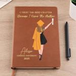 Personalized Graduation Leather Journal for Her