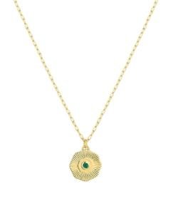 Birthstone Coin Necklace - Personalized Gold Jewelry