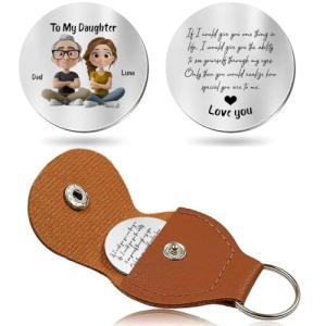 Custom Leather Pocket Hug for Daughter - Sentimental Gift