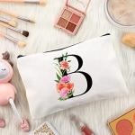 Personalized Initial Canvas Tote Bag for Women