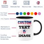 Personalized 11oz Ceramic Coffee Mug with Custom Text