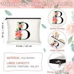 Personalized Initial Canvas Tote Bag for Women