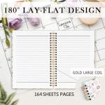 Personalized Letter H Aesthetic Spiral Notebook