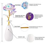 Personalized Rose Flowers with Vase for Mom