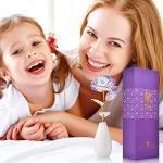 Personalized Rose Flowers with Vase for Mom