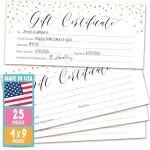 25 Blank Gift Certificates for Every Occasion