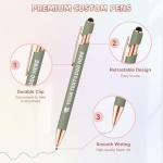 Custom Leather Notebook with Personalized Pens Set