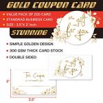 200 Blank Coupon Cards for Thoughtful Gifts