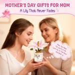 Emotional Support Crochet Lily Flower for Mom