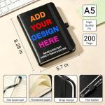 Personalized Leather Notebook with Pen and Sticky Tabs