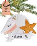 Personalized Beach Christmas Ornaments with Name