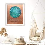 Custom Star Map Anniversary Gift for Couples