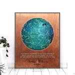 Custom Star Map Anniversary Gift for Couples