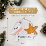 Personalized Beach Christmas Ornaments with Name