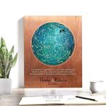 Custom Star Map Anniversary Gift for Couples