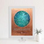Custom Star Map Anniversary Gift for Couples