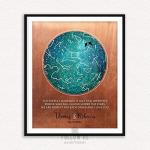 Custom Star Map Anniversary Gift for Couples