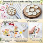 Pressed Flower Candle Making Kit with 30 Pieces