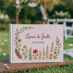 Personalized Floral Embroidered Memory Book