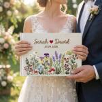 Personalized Floral Embroidered Memory Book