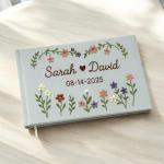 Personalized Floral Embroidered Memory Book