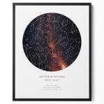 Personalized Star Map Canvas - Custom Gift Art
