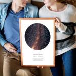 Personalized Star Map Canvas - Custom Gift Art