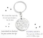 Personalized Star Map Keychain for Special Dates