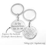 Personalized Star Map Keychain for Special Dates