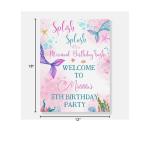 Personalized Mermaid Birthday Party Welcome Sign