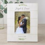 Personalized Wedding Shiplap Picture Frame, 5x7