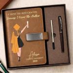 Personalized Leather Journal for Grad Women