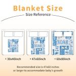 Personalized Airplane Blanket for Kids, Custom Name Patchwork Blankets, Soft Plush Aircrafts Plaid Flannel Blanket with Double Layer Dotted Backing, Gifts for Boys Girls Baby Color14