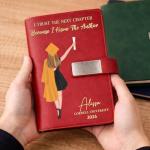 Personalized Leather Journal for Grad Women