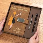 Personalized Leather Journal for Grad Women