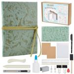 WEBEEDY Bookbinding Kit Complete Book Making Kit DIY Journal Set Vintage Writing Journal Notebook Journal Kit for Work,Note Taking,Travel, Business,Personal Diary,8 X 6 (A5) inches