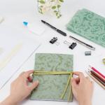 WEBEEDY Bookbinding Kit Complete Book Making Kit DIY Journal Set Vintage Writing Journal Notebook Journal Kit for Work,Note Taking,Travel, Business,Personal Diary,8 X 6 (A5) inches