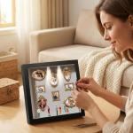 DIY Silhouette Shadow Box Frame Kit, Mini Gold Photo Display with Figurines, Custom Memory Collage Frame for Pictures, Crafts & Home Decor Gift (Black)